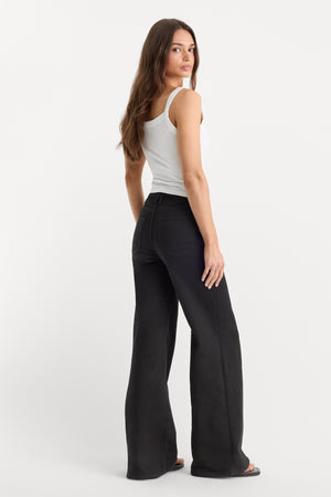 GOOD WAIST PALAZZO NEVER FADE JEANS | BLACK