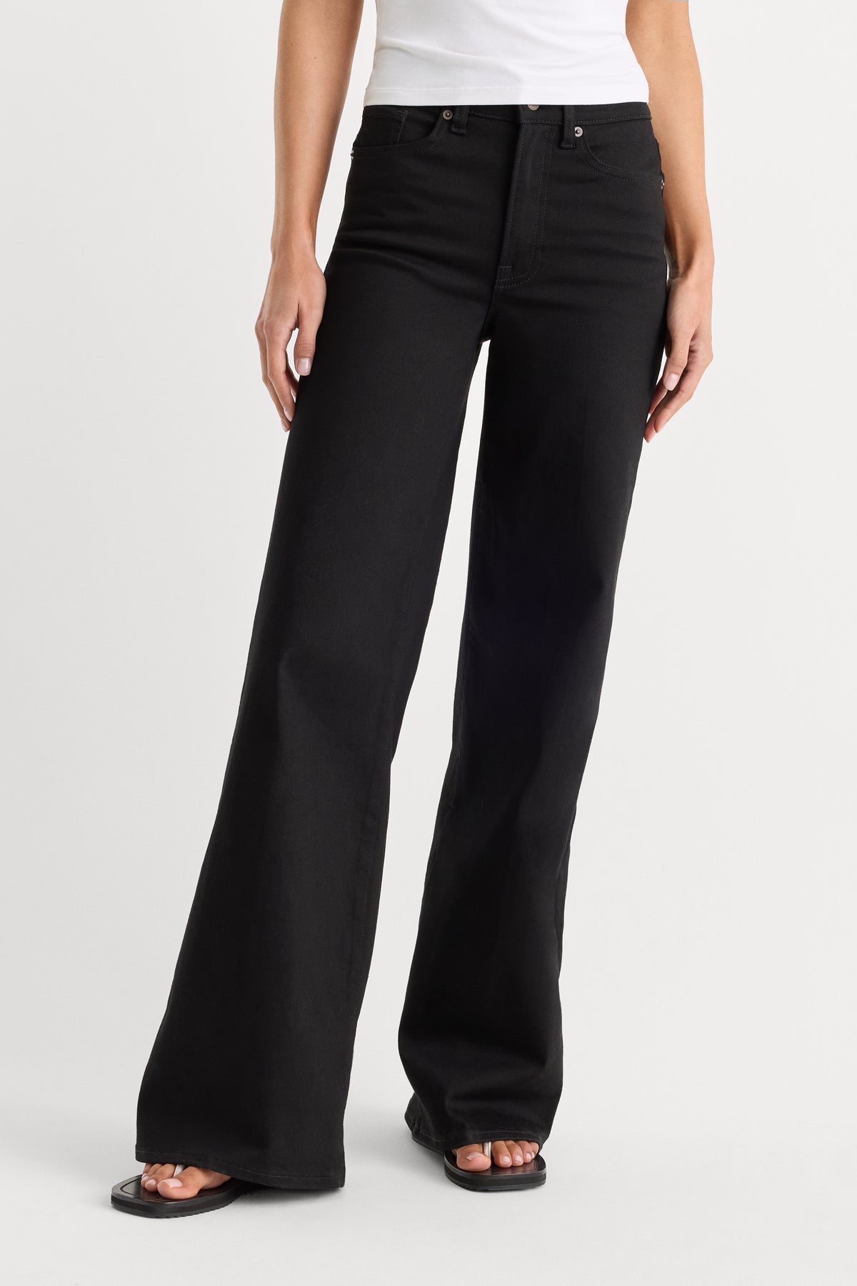 GOOD WAIST PALAZZO NEVER FADE JEANS | BLACK