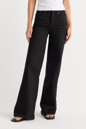 GOOD WAIST PALAZZO NEVER FADE JEANS | BLACK