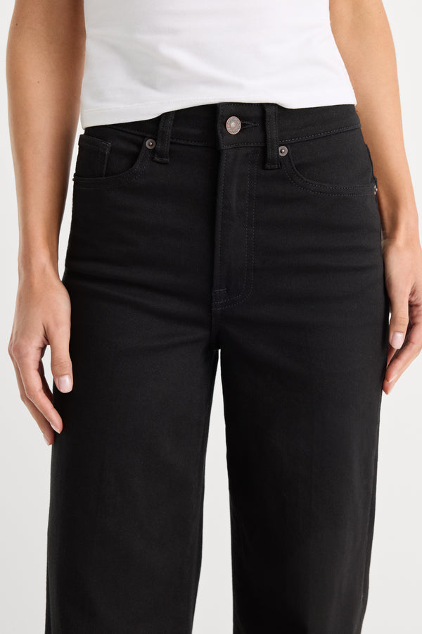 NEVER FADE GOOD WAIST PALAZZO JEANS | BLACK