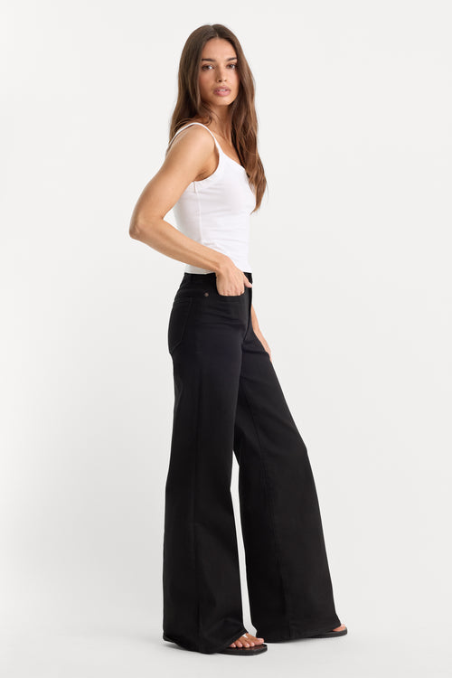 GOOD WAIST PALAZZO NEVER FADE JEANS | BLACK