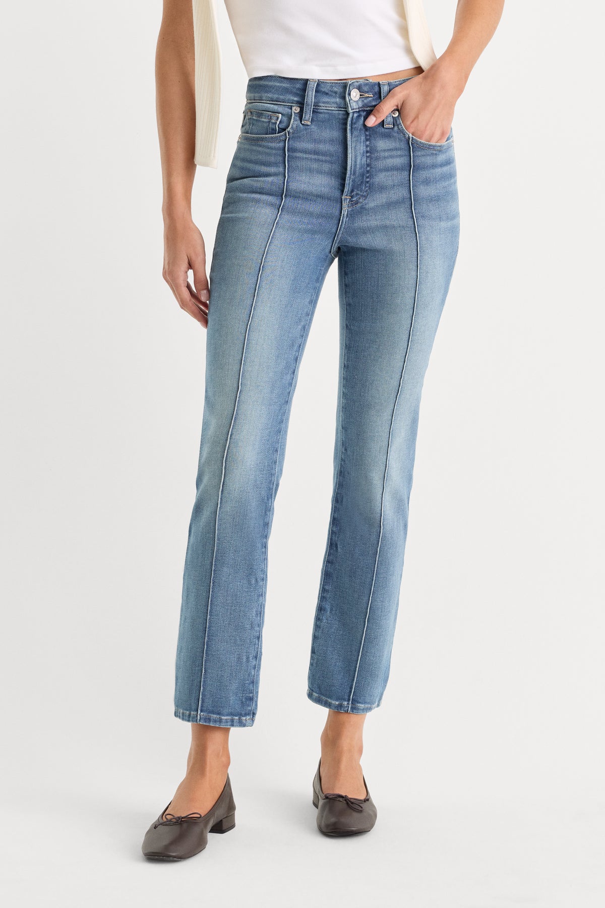 SOFT TECH GOOD LEGS STRAIGHT JEANS | INDIGO1238-2 | GOOD AMERICAN | MODEL_A