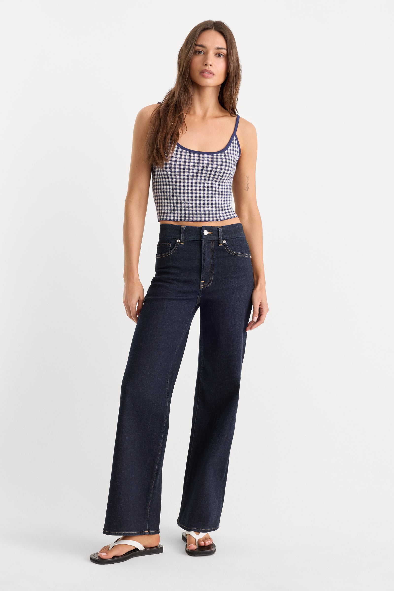 ALWAYS FITS SLIM PETITE PALAZZO JEANS | RINSE