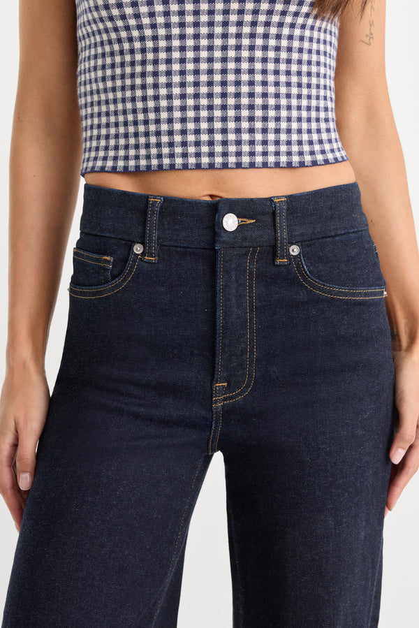 ALWAYS FITS SLIM PETITE PALAZZO JEANS | RINSE