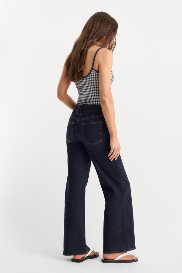 ALWAYS FITS SLIM PETITE PALAZZO JEANS | RINSE