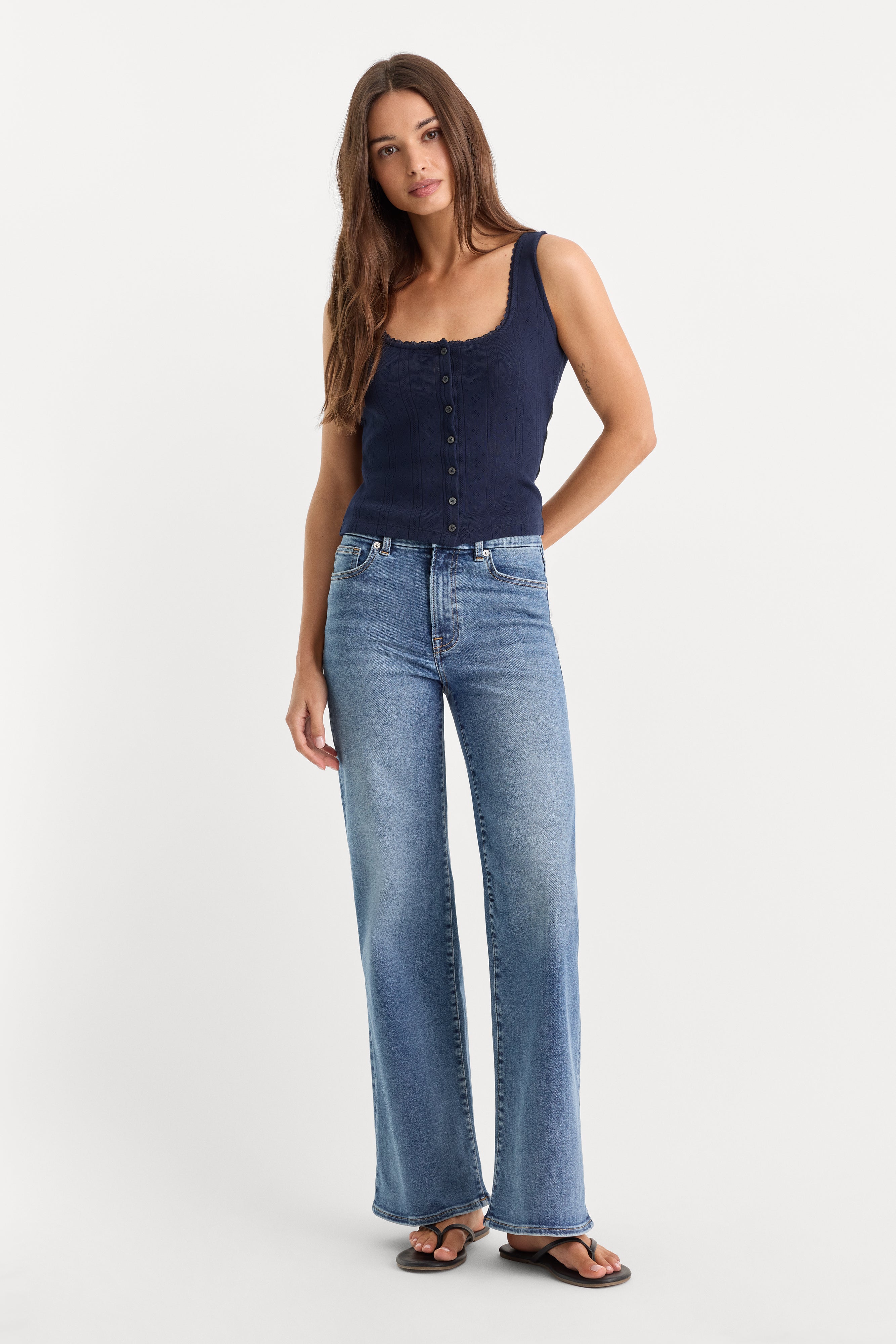 ALWAYS FITS SLIM PALAZZO JEANS