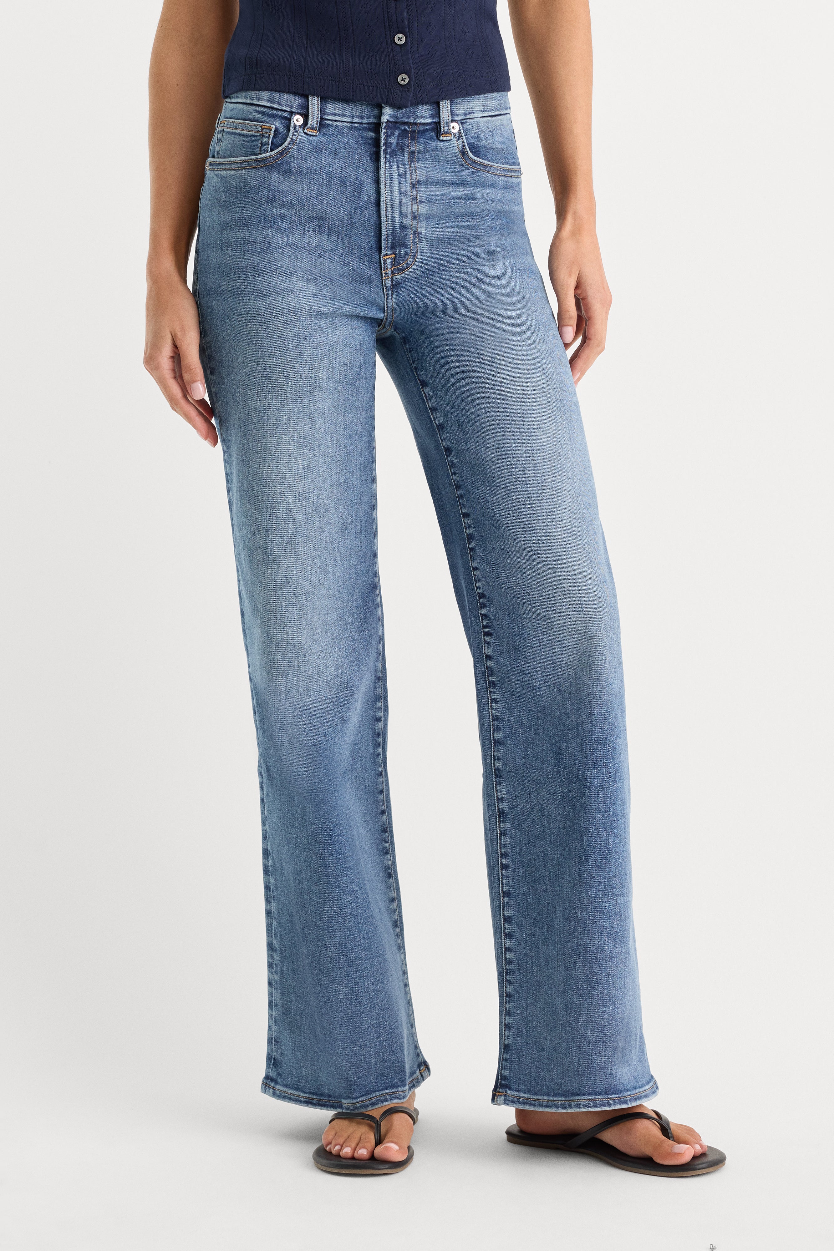 ALWAYS FITS PETITE SLIM PALAZZO JEANS