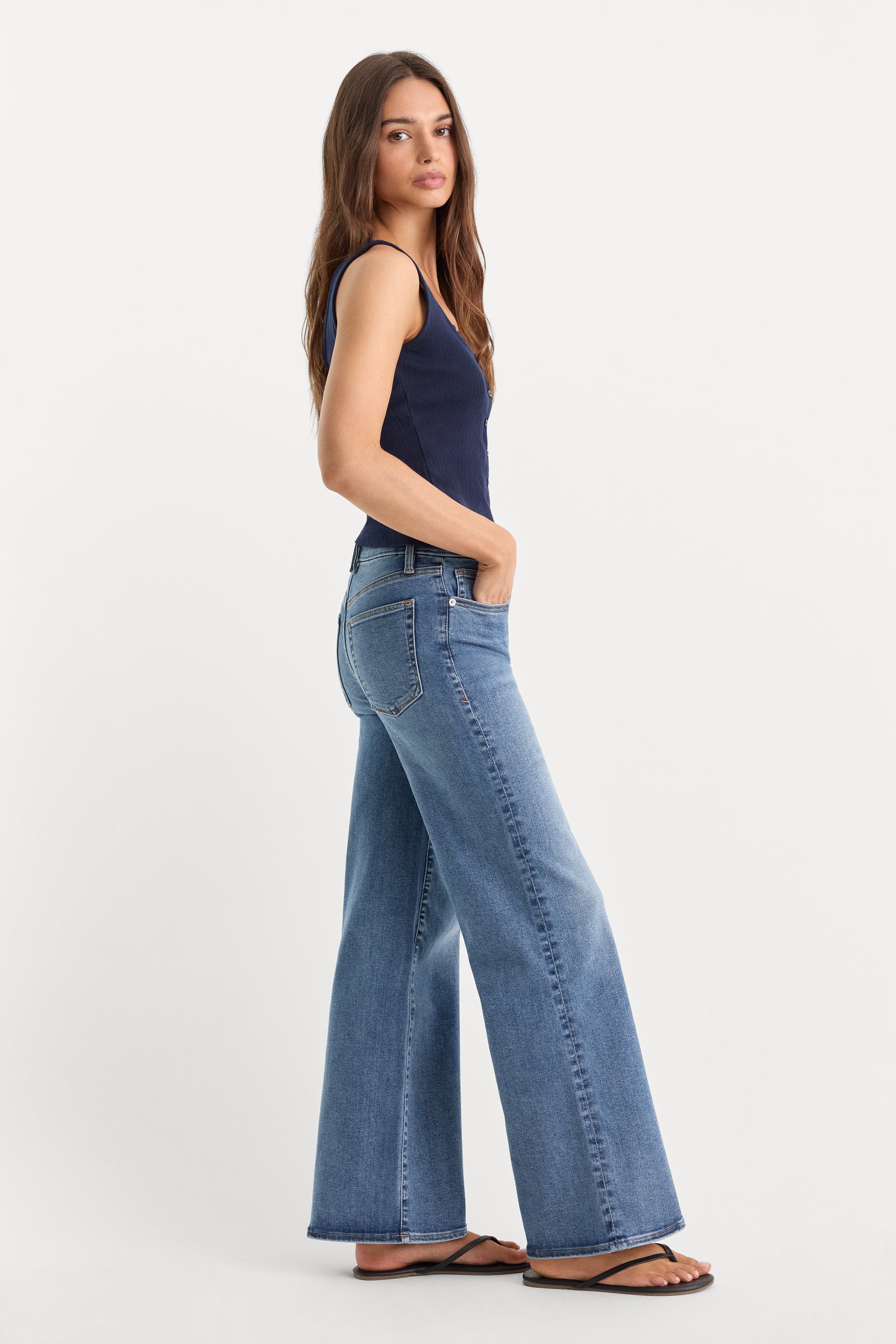 ALWAYS FITS SLIM PALAZZO JEANS | TAWNY