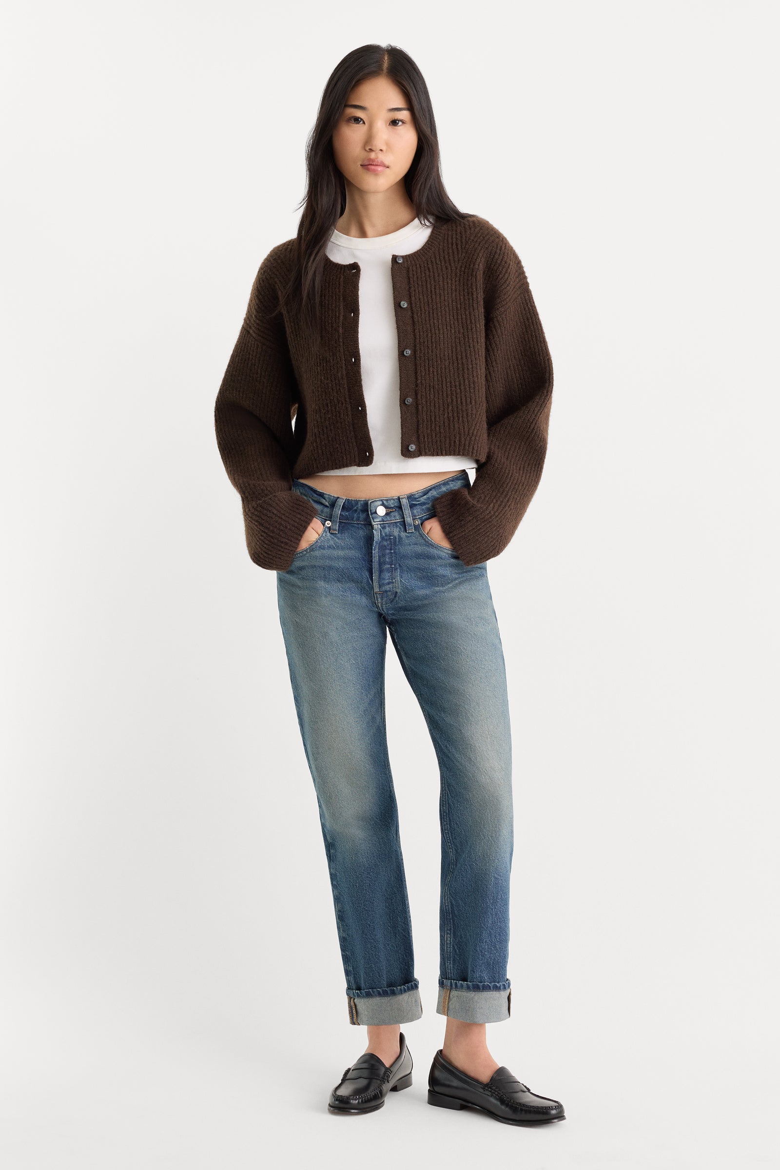 THE CHUNKY KNIT CARDIGAN | ESPRESSO