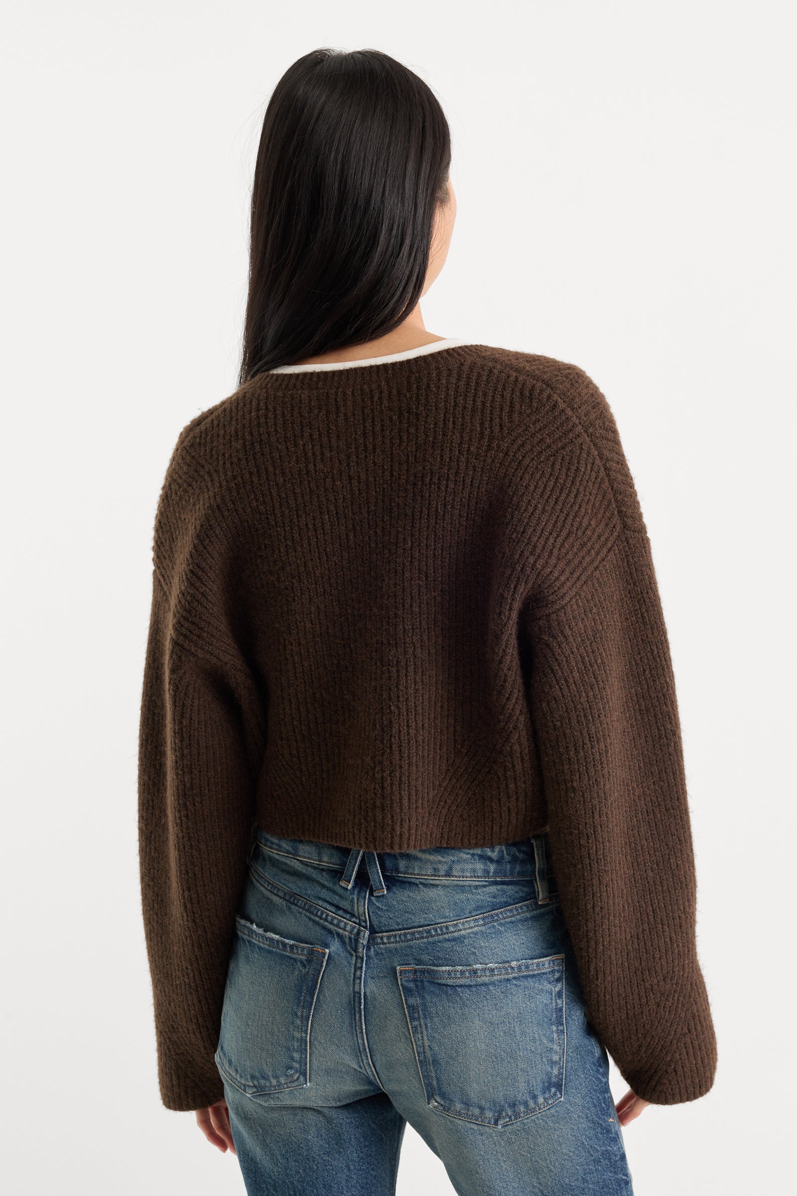 THE CHUNKY KNIT CARDIGAN | ESPRESSO