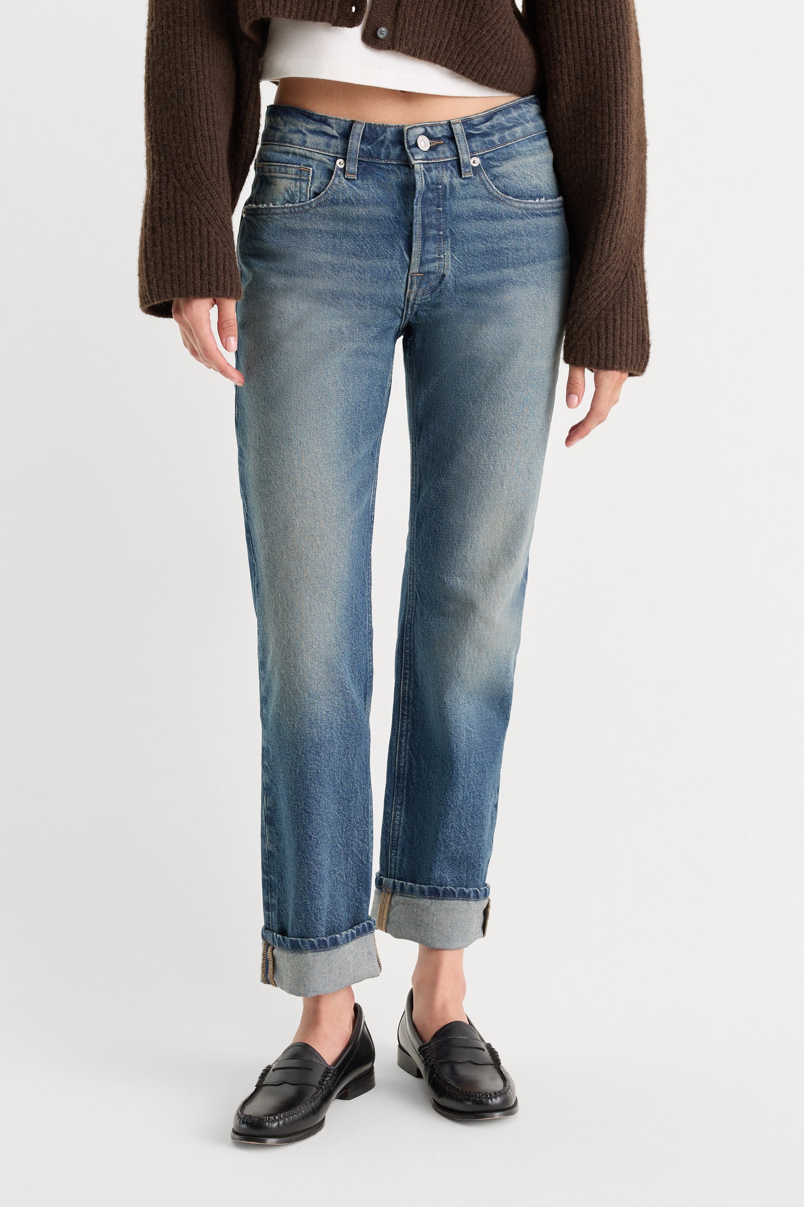VINTAGE STRAIGHT ANKLE JEANS | INDIGO1282