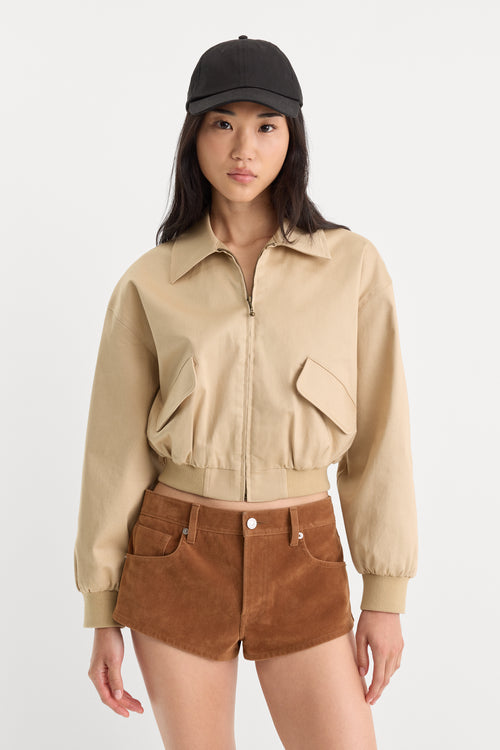 THE TWILL BOMBER JACKET | DUNE MIST
