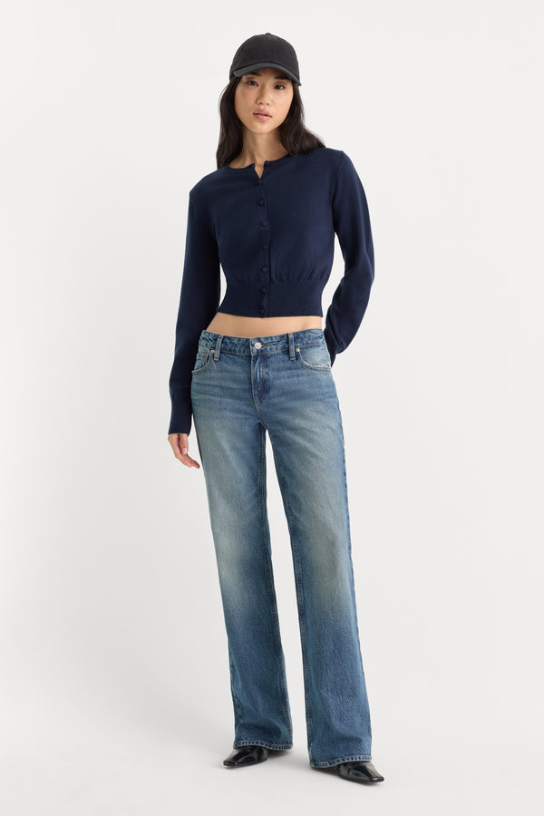 THE FINE KNIT CARDIGAN | NEW NAVY
