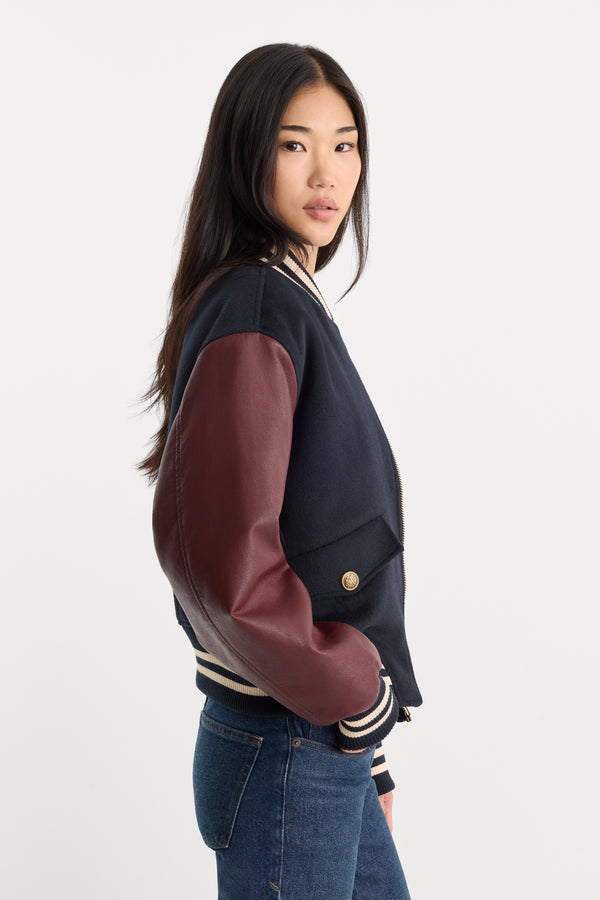 THE TEAM VARSITY JACKET | NEW NAVY002