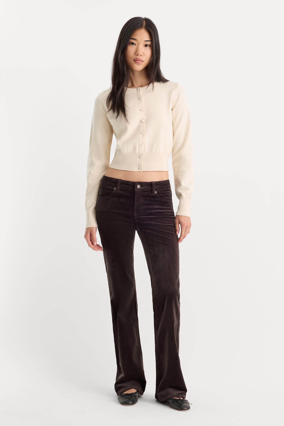 THE FINE KNIT CARDIGAN | PEARL-3 | GOOD AMERICAN | MODEL_A