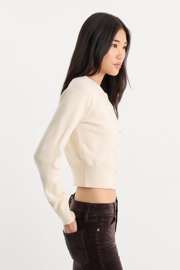 THE FINE KNIT CARDIGAN | PEARL