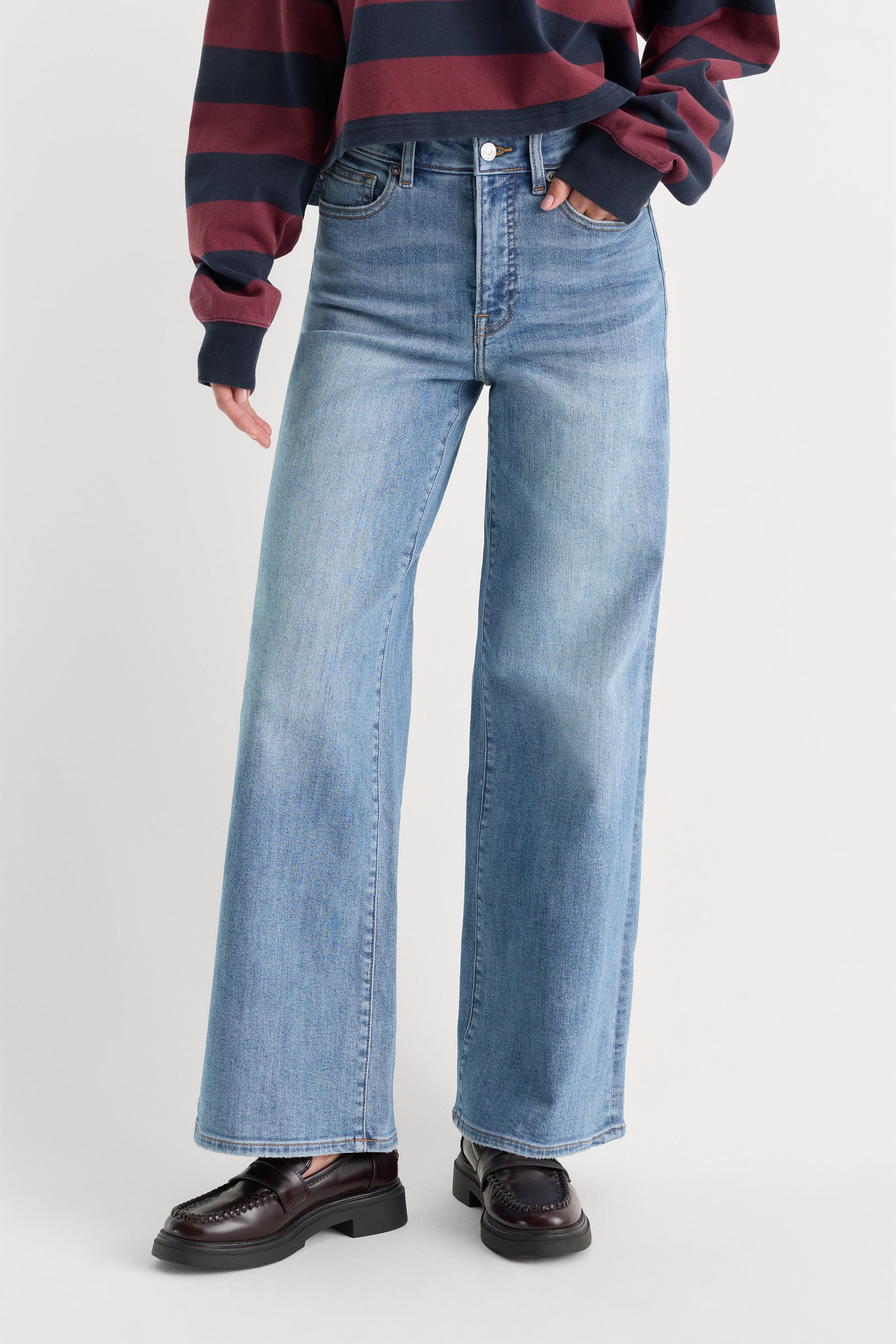 GOOD WAIST PALAZZO ANKLE JEANS | CEDARWICK