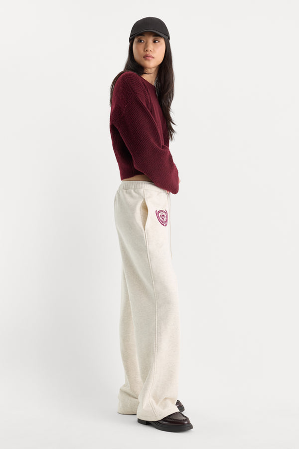 THE BRUSHED FLEECE SWEATPANT | OATMEAL-5 | GOOD AMERICAN | MODEL