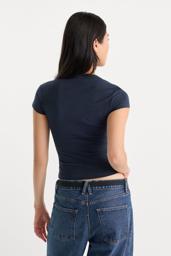 THE CAP SLEEVE TEE | NEW NAVY