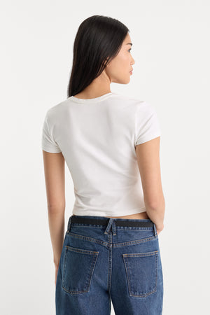 SUPER STRETCH BABY TEE | WHITE001