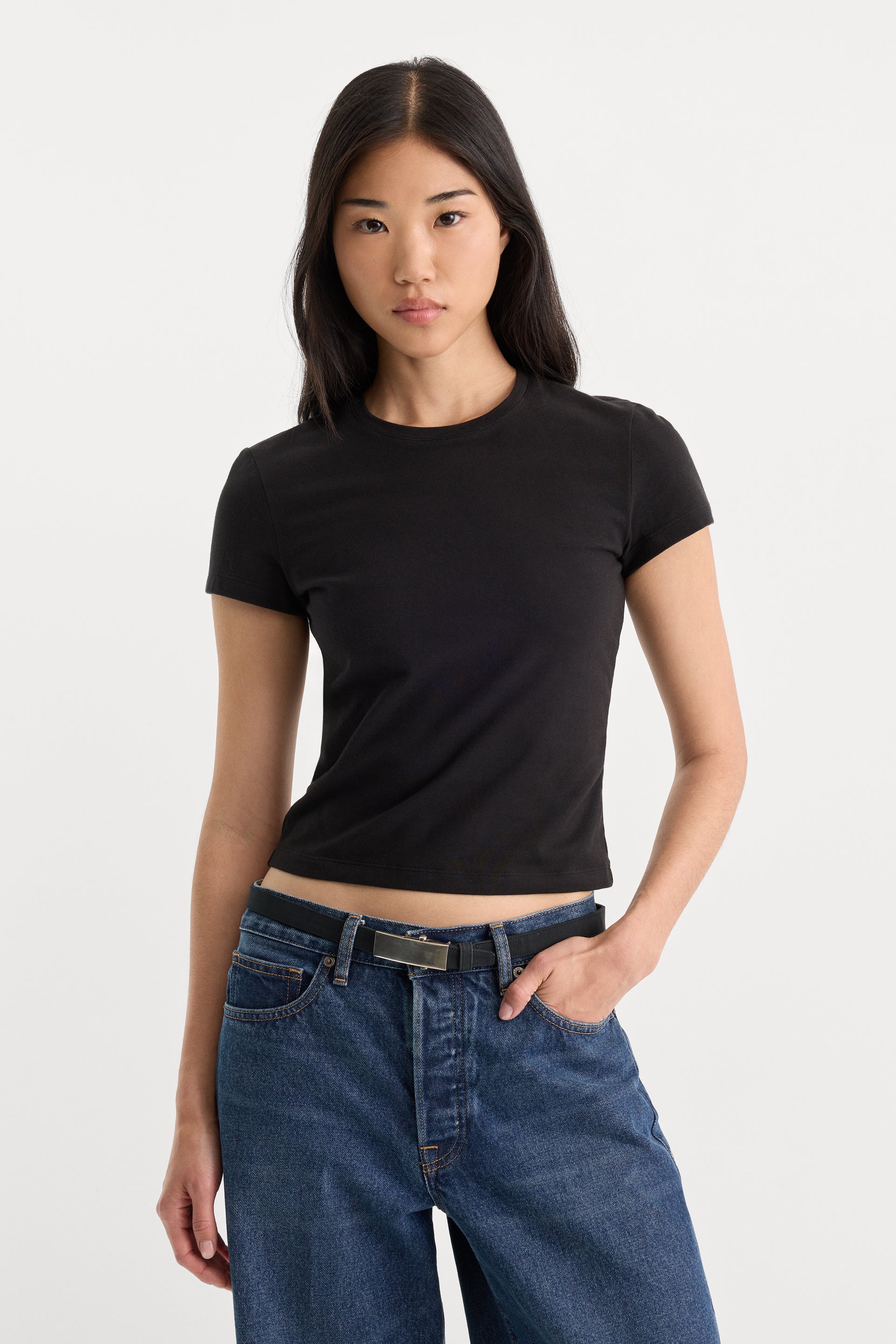SUPER STRETCH TEE BLACK001