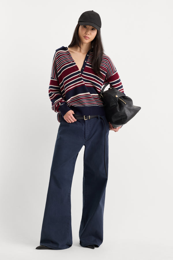 LOW SLUNG BAGGY TROUSER | NEW NAVY-1 | GOOD AMERICAN | MODEL