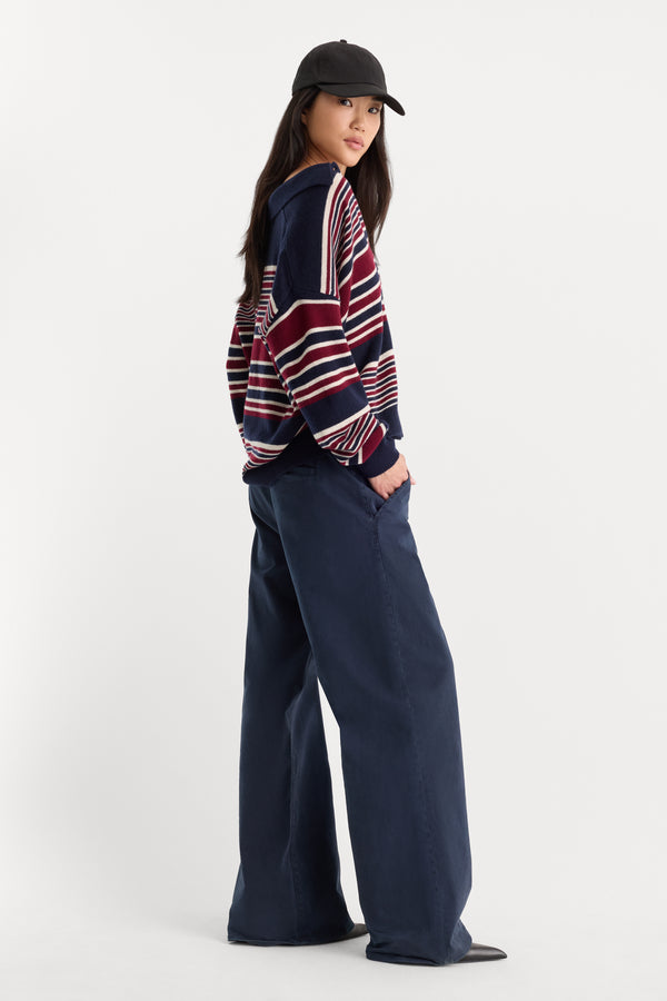 LOW SLUNG BAGGY TROUSER | NEW NAVY-3 | GOOD AMERICAN | MODEL