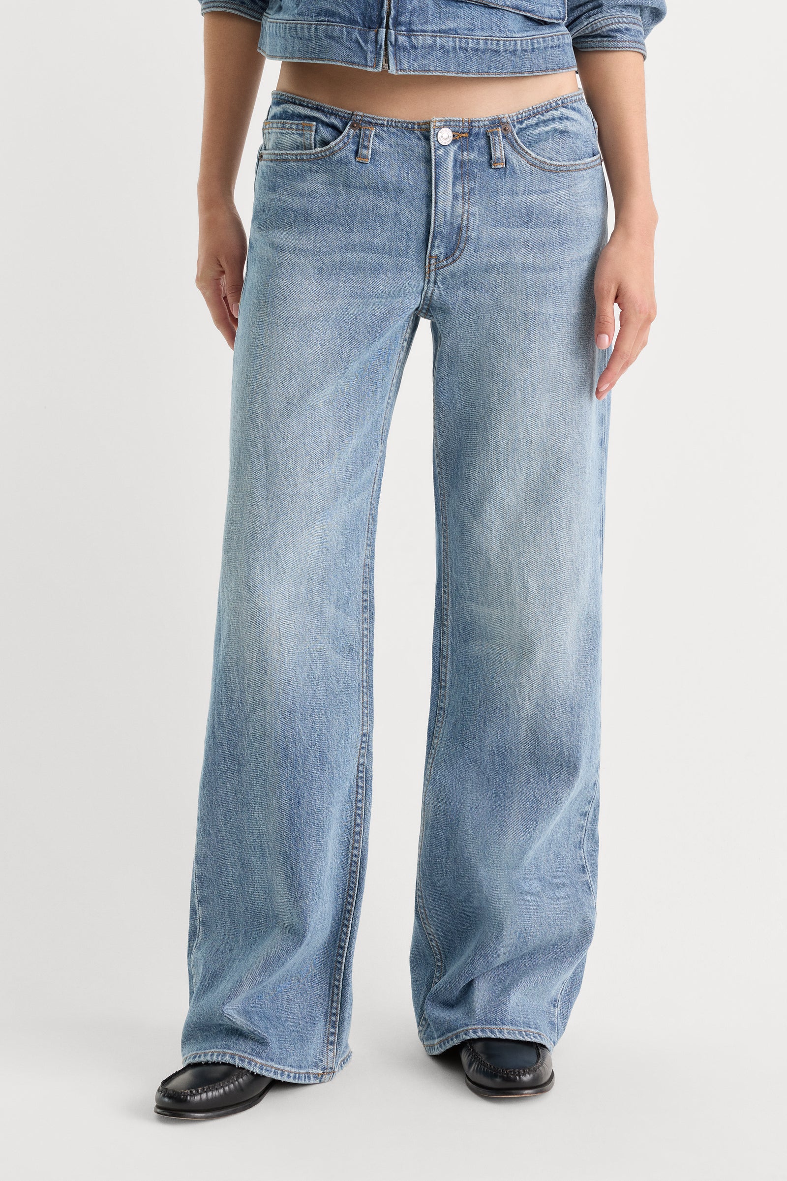 GHOST WAIST LOW LOOSE JEANS | AMBER