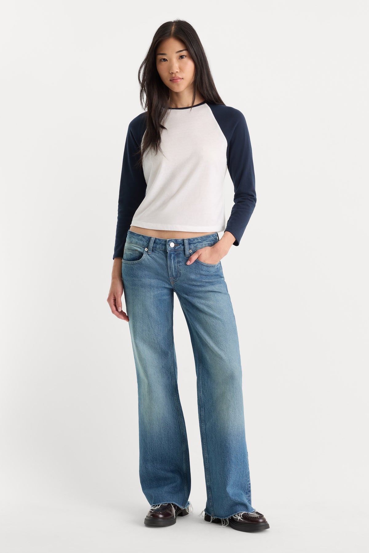 VINTAGE LOW LOOSE JEANS | TROUBLED WATER-3 | GOOD AMERICAN | MODEL_A