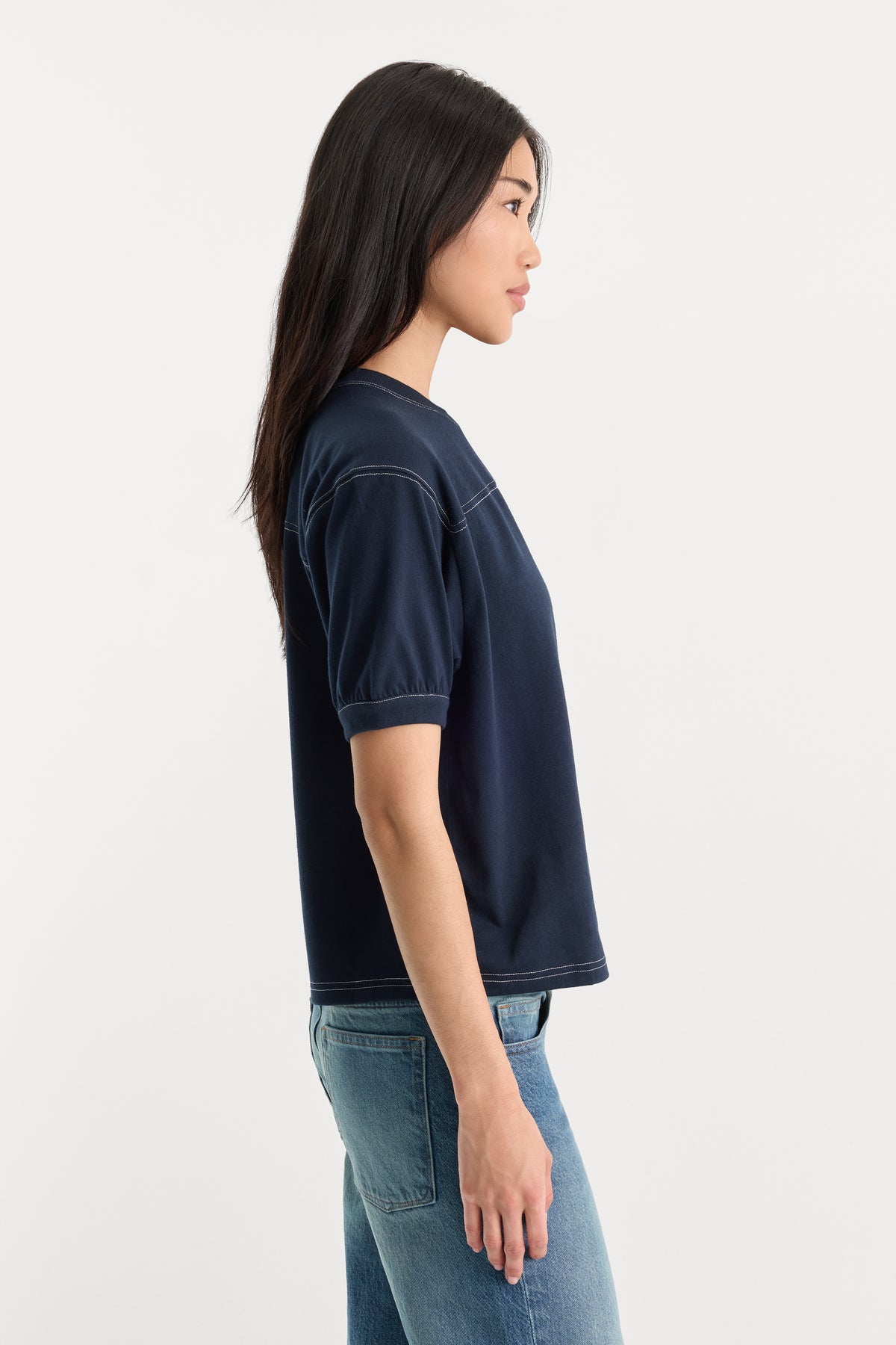 THE GYM TEE | NEW NAVY002-2 | GOOD AMERICAN | MODEL_A