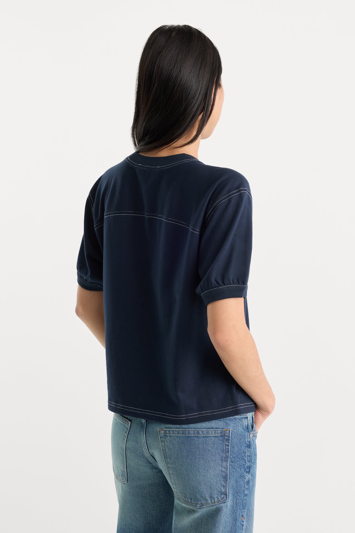 THE GYM TEE | NEW NAVY002-4 | GOOD AMERICAN | MODEL_A