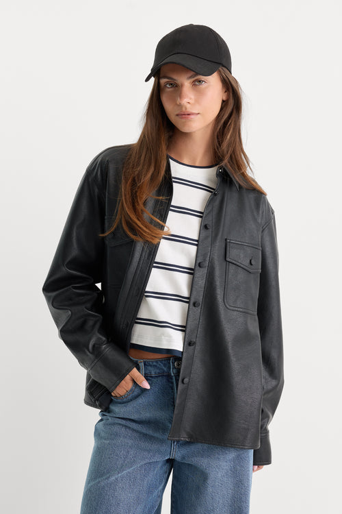 THE BETTER THAN LEATHER CLASSIC SHIRT | BLACK001