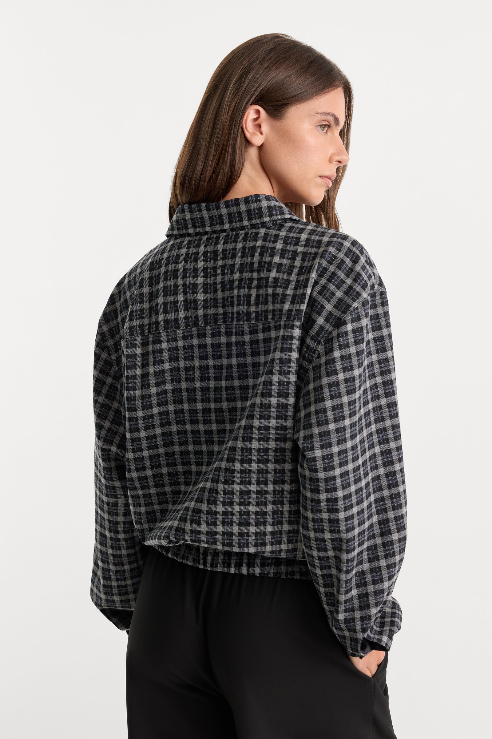 THE LIGHTWEIGHT BOMBER JACKET | CHARCOAL PLAID