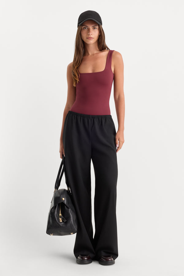 THE SCULPTING MODERN TANK BODYSUIT | BERRY NOIR