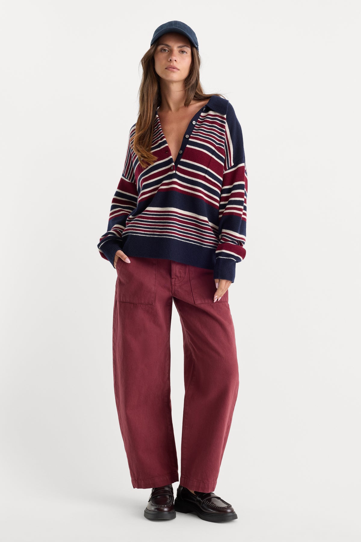 VINTAGE UTILITY BARREL ANKLE JEANS | BERRY NOIR-1 | GOOD AMERICAN | MODEL_A