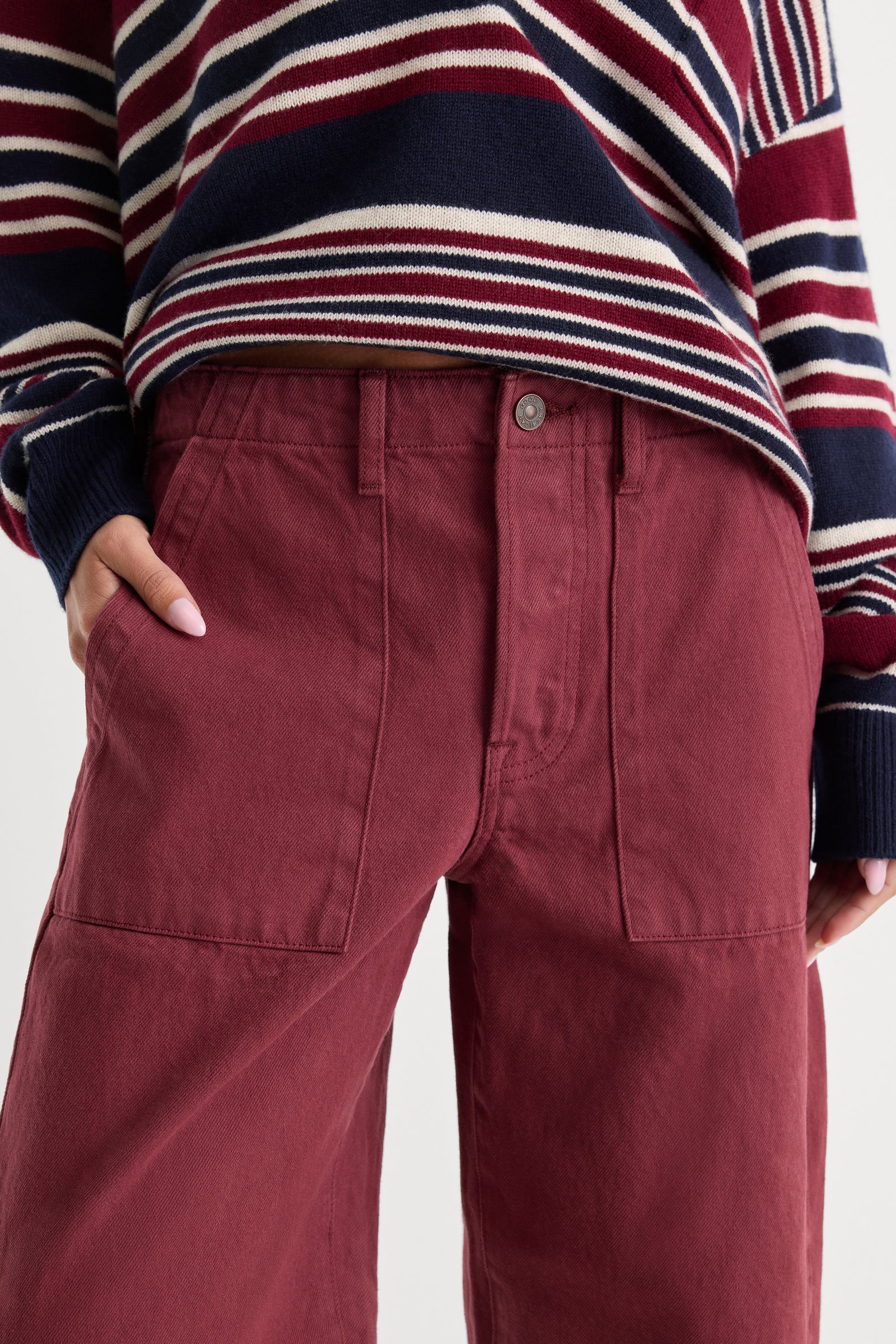 VINTAGE BARREL ANKLE JEANS | BERRY NOIR