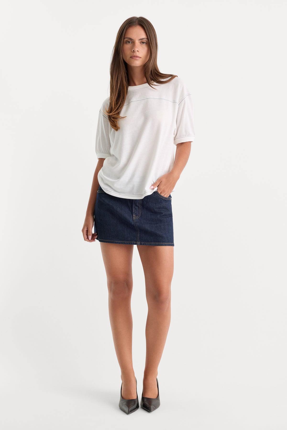 THE MINI SKIRT | RINSE-1 | GOOD AMERICAN | MODEL_A