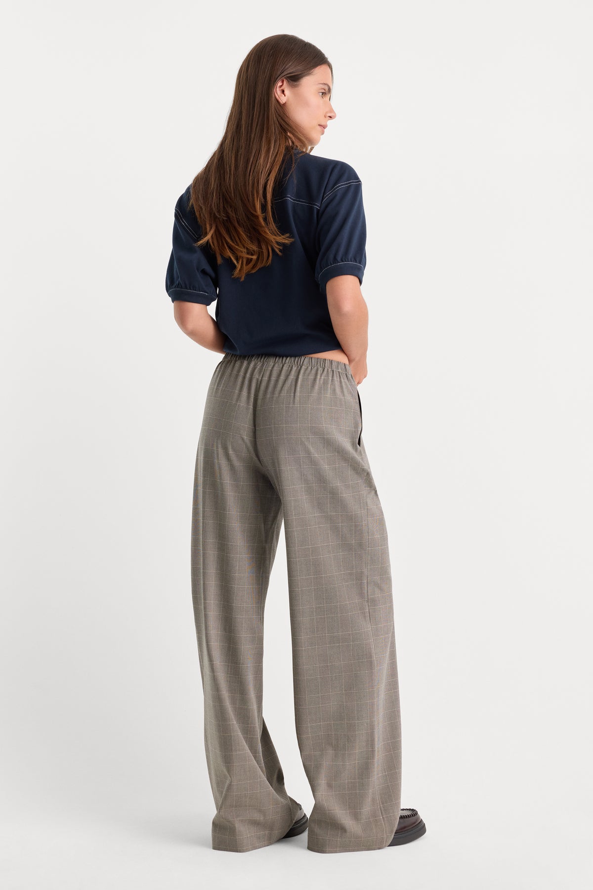 THE PLAID PULL ON TROUSER | MINI PLAID-4 | GOOD AMERICAN | MODEL_A