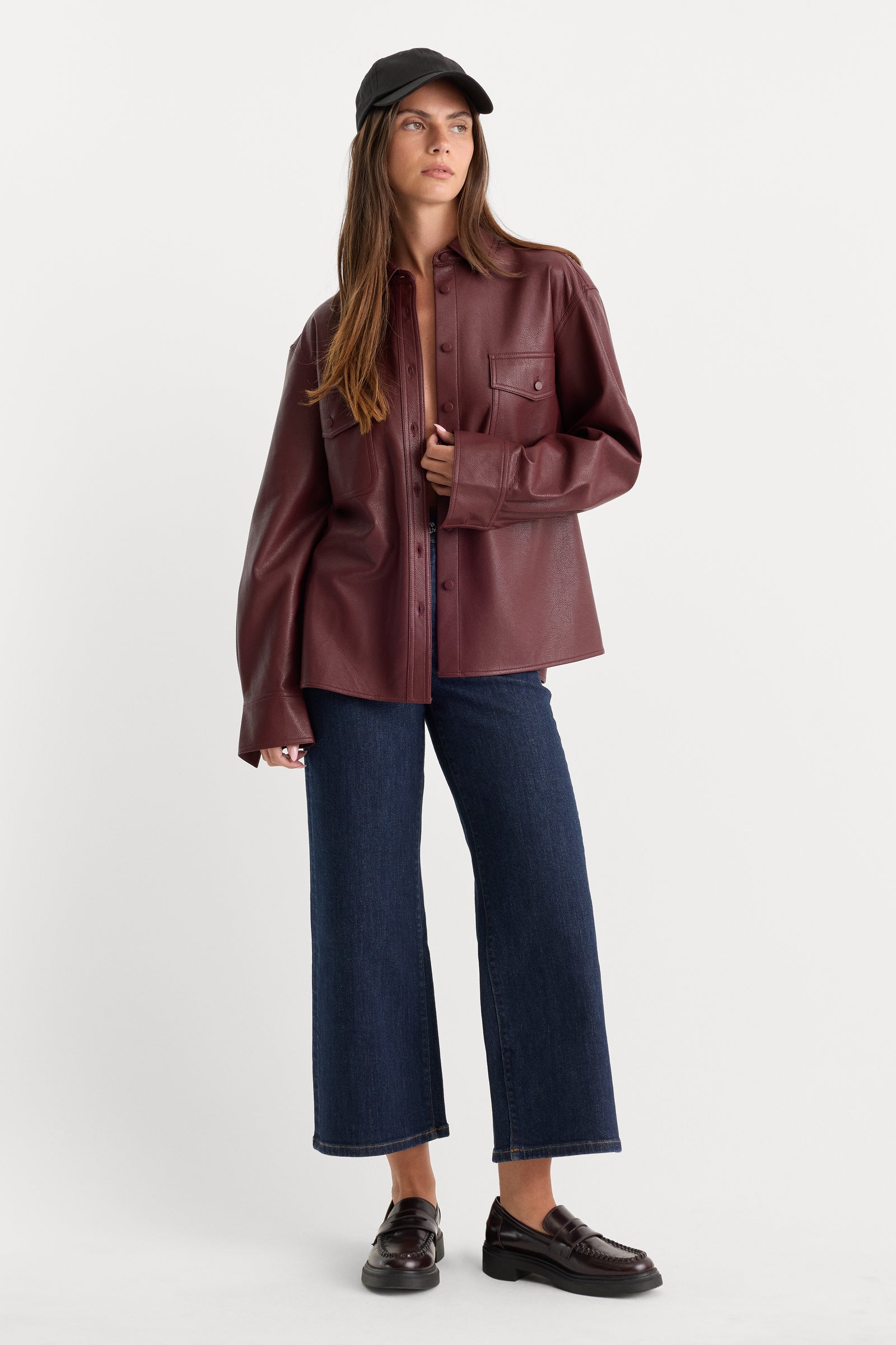 THE BETTER THAN LEATHER CLASSIC SHIRT | BERRY NOIR