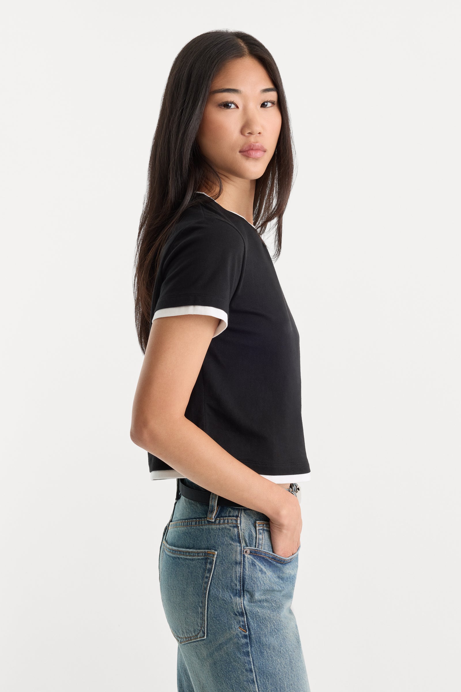 THE LAYERED TEE | BLACK