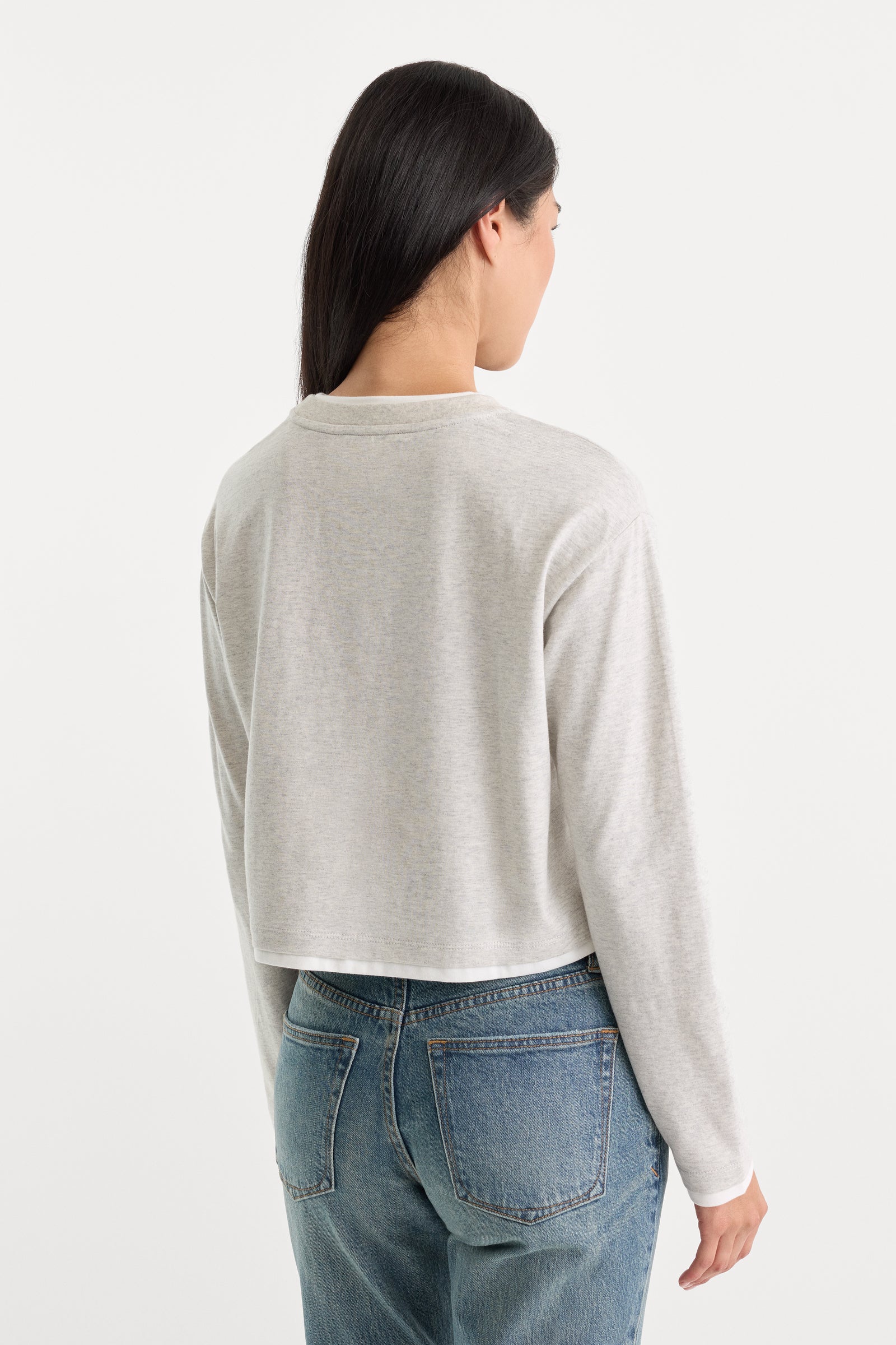 THE LONG SLEEVE LAYERED TEE | VINTAGE GREY