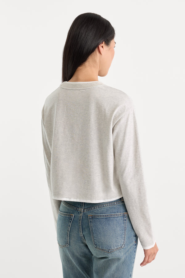 THE LONG SLEEVE LAYERED TEE | VINTAGE GREY