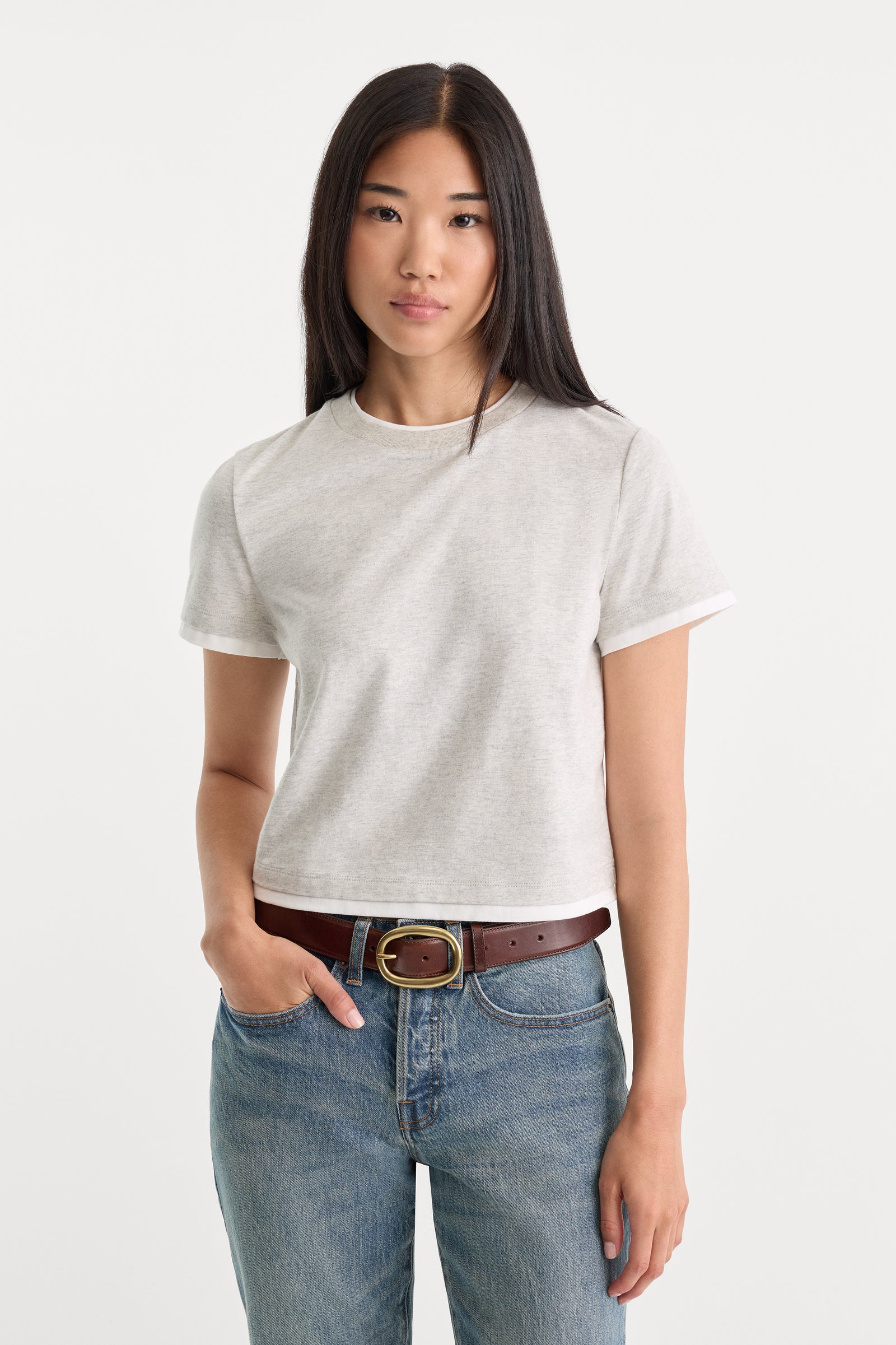 THE LAYERED TEE | VINTAGE GREY
