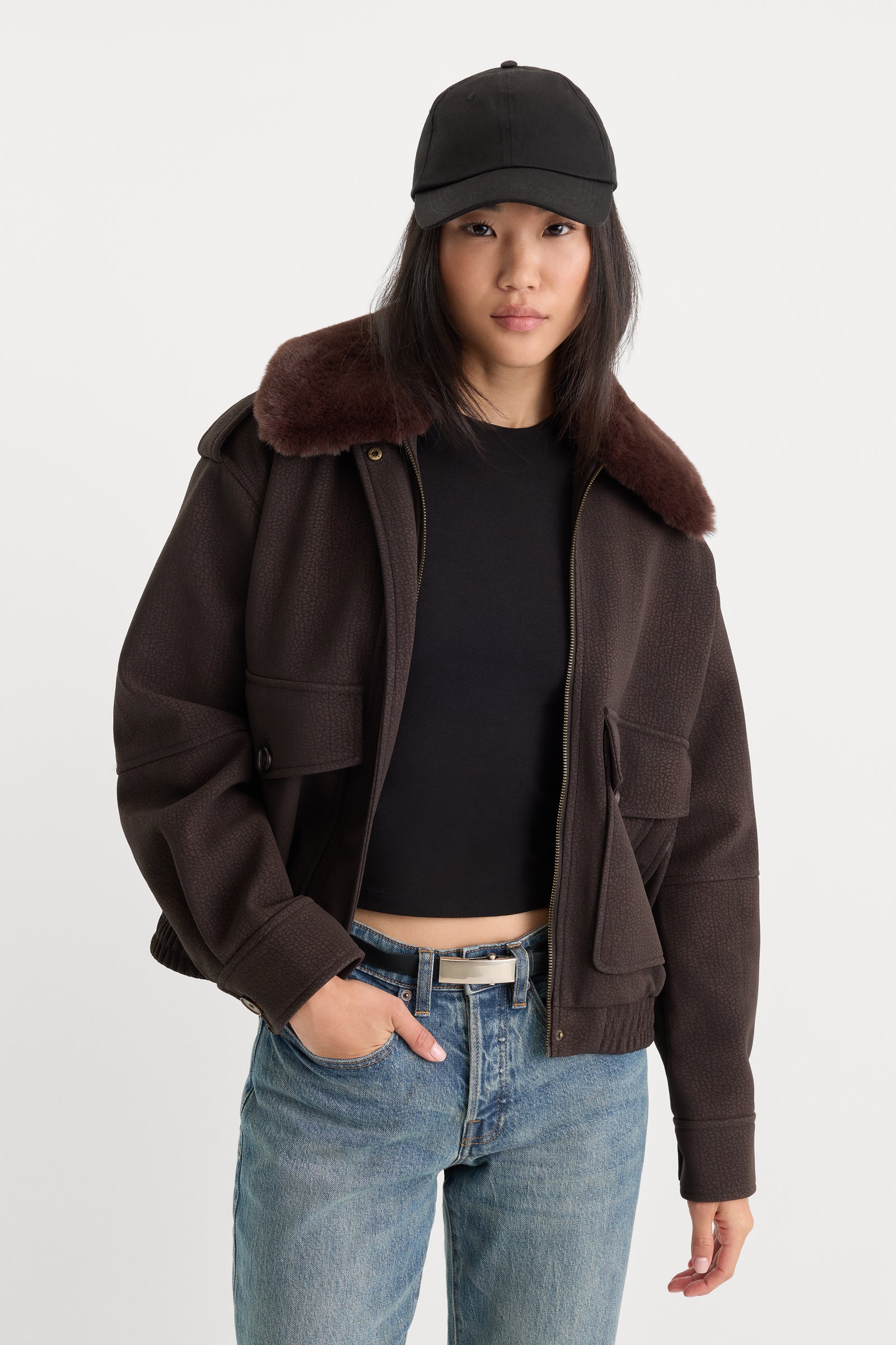 THE BETTER THAN LEATHER BOMBER JACKET | ESPRESSO