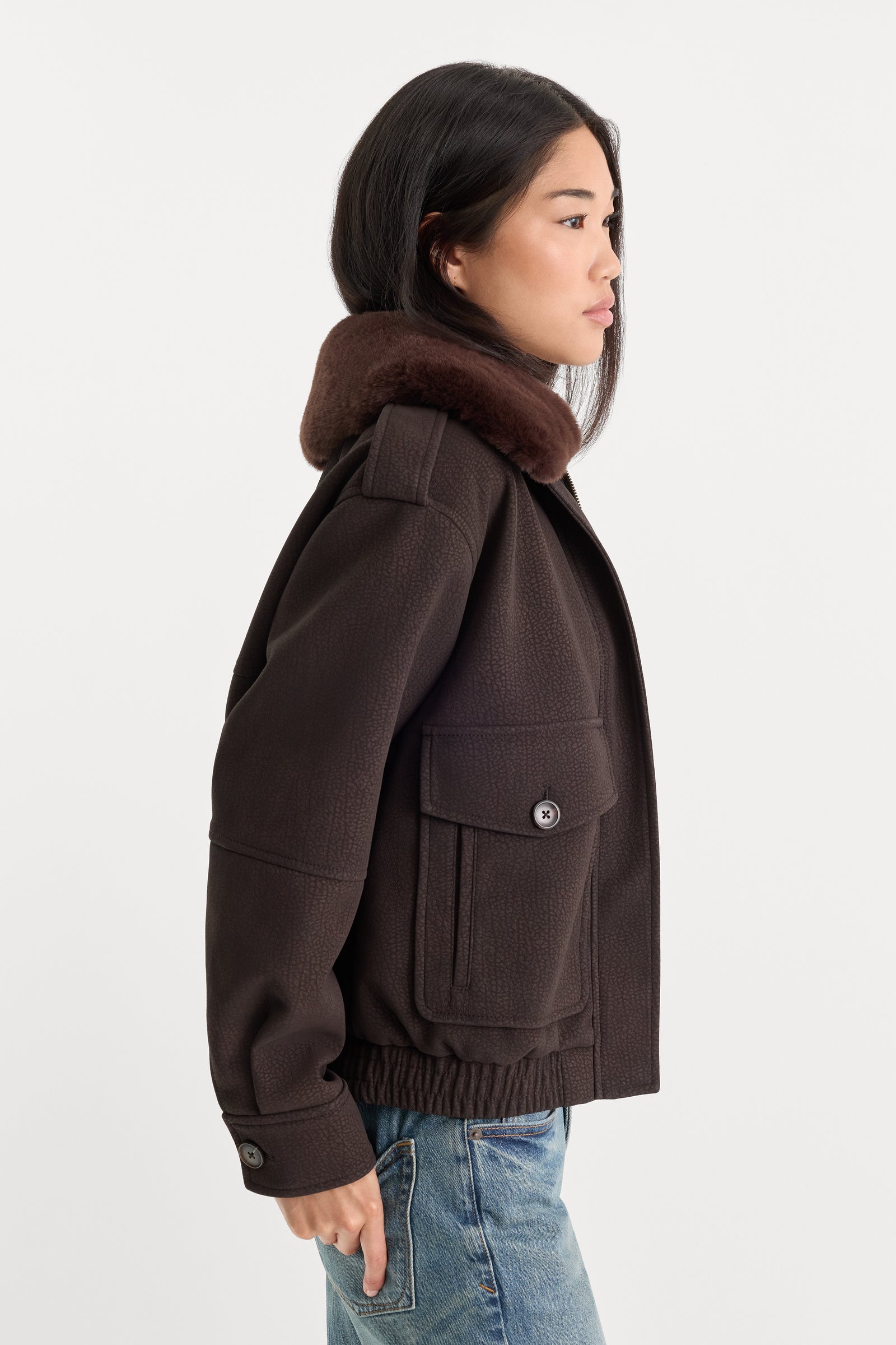 THE BETTER THAN LEATHER BOMBER JACKET | ESPRESSO