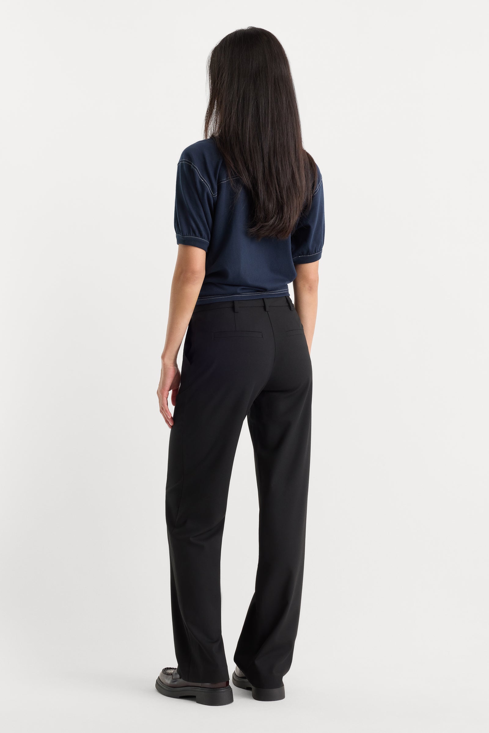 THE LOW RISE STRAIGHT LEG TROUSER | BLACK001