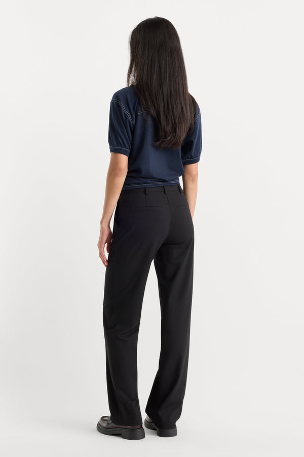 THE LOW RISE STRAIGHT LEG TROUSER | BLACK001