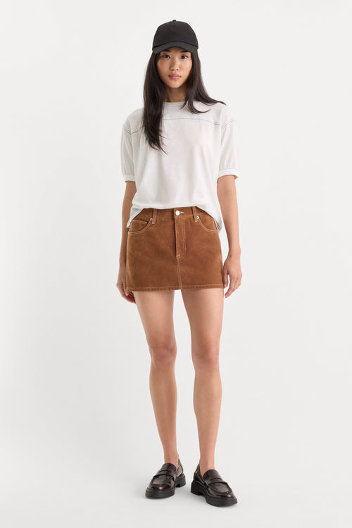 THE BETTER THAN SUEDE MINI SKIRT | CAFE CLAY
