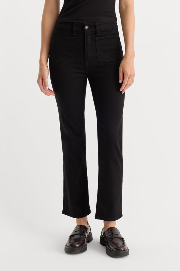 ALWAYS FITS GOOD PETITE STRAIGHT JEANS | BLACK001