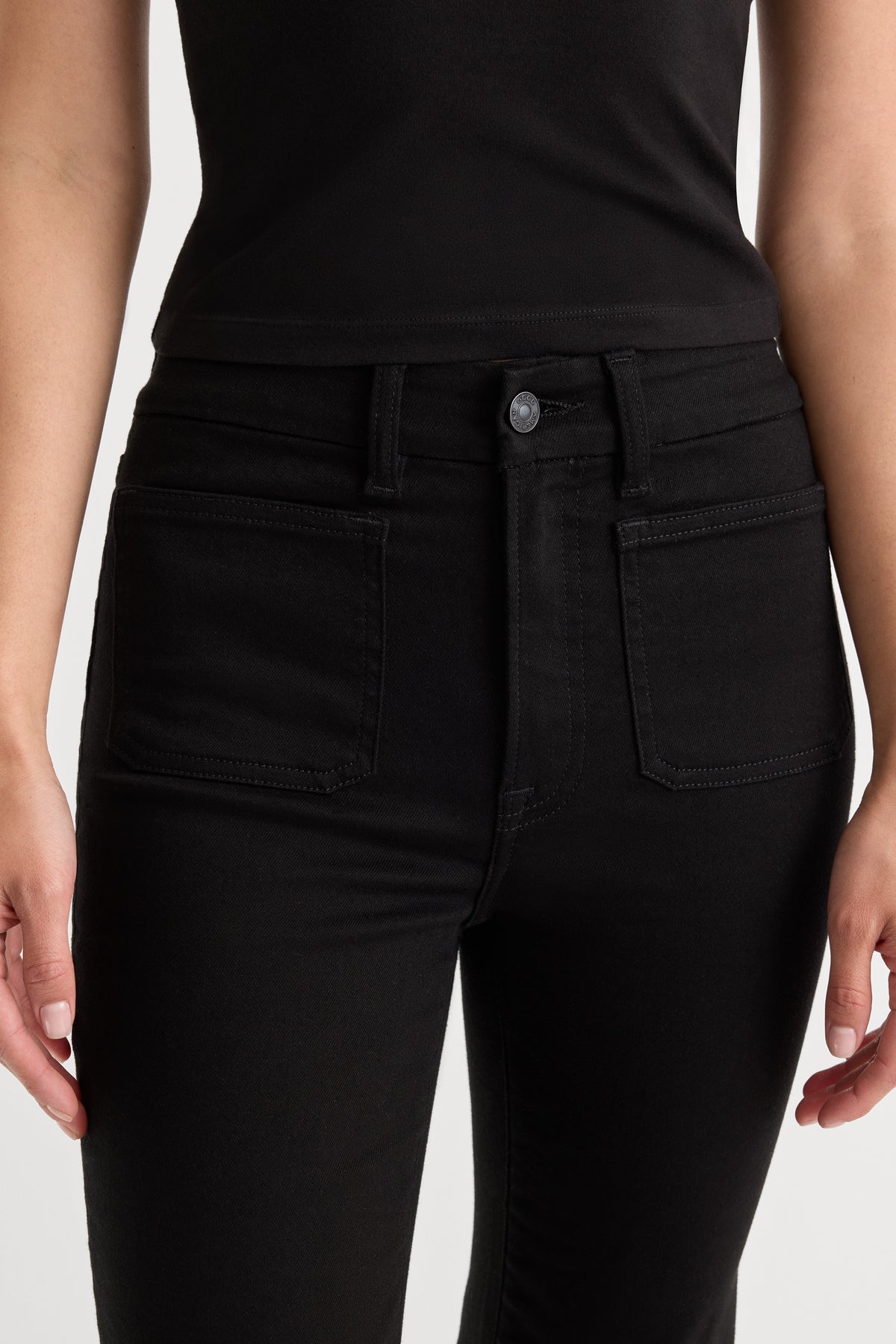 ALWAYS FITS GOOD LEGS STRAIGHT JEANS | BLACK001-4 | GOOD AMERICAN | MODEL_A